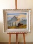 Óleo original pintado sobre lienzo pintado y firmado por A. Boss.